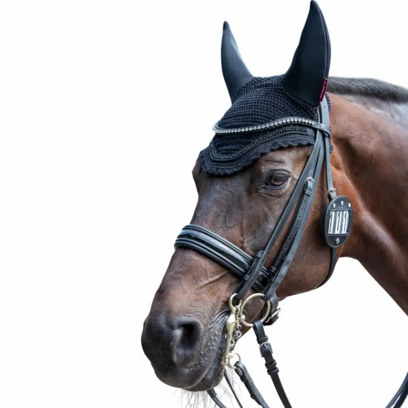 Accessoires De Bridon*LeMieux - Porte-numéro pour bridon Diamante Noir