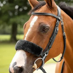 Accessoires De Bridon*LeMieux - Protège-muserolle en laine Simuwool Noir