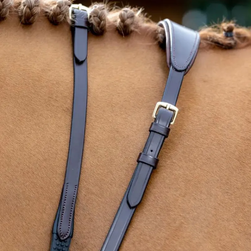 Hot - Rênes caoutchouc Soft / laiton Rênes Et Arrêtoirs De Rênes Poneys|Rênes Et Arrêtoirs De Rênes