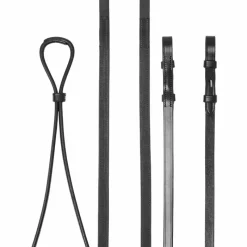 Outlet - Rênes doublées Hunter / argent Rênes Et Arrêtoirs De Rênes Poneys|Rênes Et Arrêtoirs De Rênes