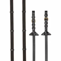 Hot - Rênes en caoutchouc grip Continental / laiton Rênes Et Arrêtoirs De Rênes Poneys|Rênes Et Arrêtoirs De Rênes