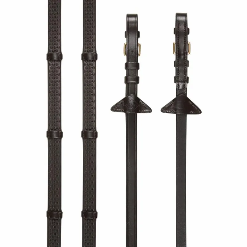 Hot - Rênes en caoutchouc avec arrêtoirs / laiton Rênes Et Arrêtoirs De Rênes Poneys|Rênes Et Arrêtoirs De Rênes