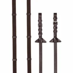 Rênes Et Arrêtoirs De Rênes Poneys|Rênes Et Arrêtoirs De Rênes*LeMieux - Rênes en caoutchouc grip Continental havane/ argent Marron