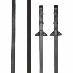 Rênes Et Arrêtoirs De Rênes Poneys|Rênes Et Arrêtoirs De Rênes*LeMieux - Rênes en caoutchouc doublé sur la moitié Rubber Half / laiton Marron