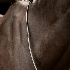 Online - Rênes en caoutchouc doublées sur la moitié Rubber Half / argent Rênes Et Arrêtoirs De Rênes Poneys|Rênes Et Arrêtoirs De Rênes