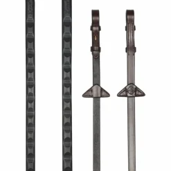 Sale - Rênes Magna Grip havane/ laiton Rênes Et Arrêtoirs De Rênes Poneys|Rênes Et Arrêtoirs De Rênes