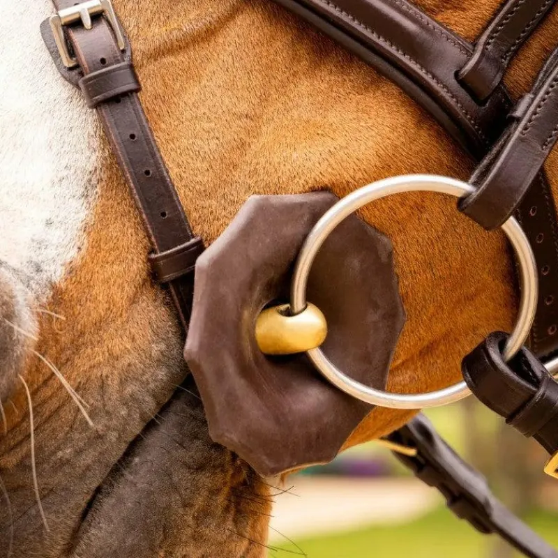 Accessoires De Mors*LeMieux - Rondelles de mors en caoutchouc Contoured Marron