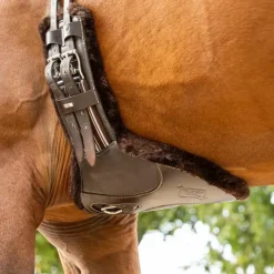 Bavettes Courtes*LeMieux - Sangle bavette courte doublure laine synthétique Arika Marron