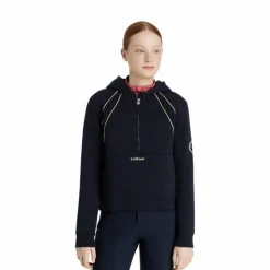 Pulls Et Gilets*LeMieux - Sweat à capuche demi-zippé enfant Young Rider Hettie Marine