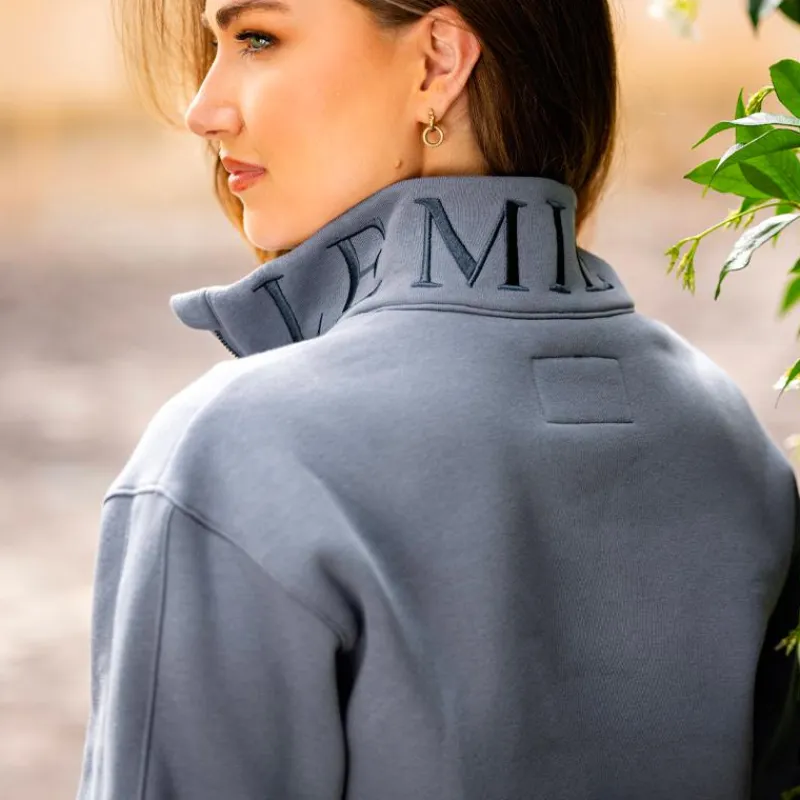 Pulls Et Gilets*LeMieux - Sweat à col zippé femme Kali jay Bleu