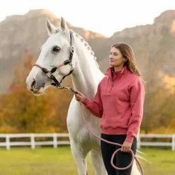 Clearance - Sweat col zippé femme Keira cranberry Pulls Et Gilets