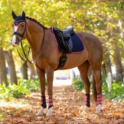 Discount - Tapis de dressage Square suédine / cranberry Dressage|Tapis De Dressage