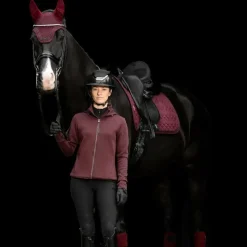 Dressage|Tapis De Dressage*LeMieux - Tapis de dressage Crystal Suede Bordeaux