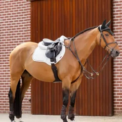 Tapis De Selle Poneys|Tapis De Selle*LeMieux - Tapis de selle Crystal Suede Close Contact Square Blanc