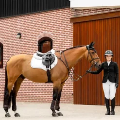 Tapis De Selle Poneys|Tapis De Selle*LeMieux - Tapis de selle Crystal Suede Close Contact Square Blanc