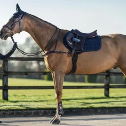 Tapis De Selle Poneys|Tapis De Selle*LeMieux - Tapis de selle Crystal Suede Close Contact Marine