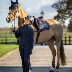 Tapis De Selle Poneys|Tapis De Selle*LeMieux - Tapis de selle Crystal Suede Close Contact Marine