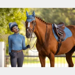 Tapis Cso/ Mixtes|Tapis De Selle*LeMieux - Tapis de selle GP Suede Square Ice blue Bleu