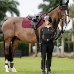 Tapis De Selle Poneys|Tapis Cso/ Mixtes*LeMieux - Tapis de selle Square Soft Shell Anti Glisse EuroJump Bordeaux