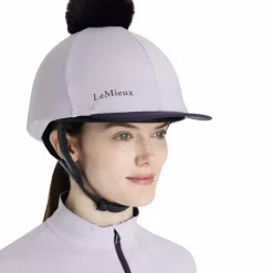 Toques|Accessoires De Casques*LeMieux - Toque de casque à pompon amovible Classique lilac Violet