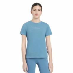 T-Shirts Et Baselayers*LeMieux - T-shirt enfant Classique Junior Young Rider Ice blue Bleu