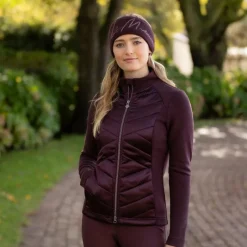 Blousons Et Manteaux*LeMieux - Veste matelassée zip intégral femme Dynamique damson Bordeaux