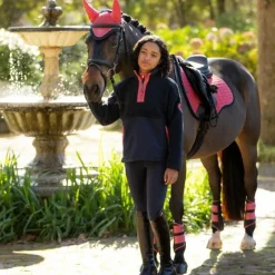 Pulls Et Gilets*LeMieux - Veste polaire enfant Young rider Tammy Teddy Marine