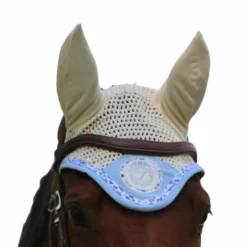 - Bonnet pour chevaux Ponylove ciel et beige Bonnets Pour Chevaux