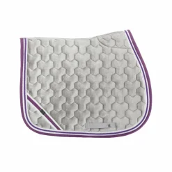 Tapis Cso/ Mixtes|Tapis De Selle*Les poneys de Zoé - Tapis de selle #Ponyboom perle/ violet Gris