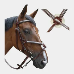 Bridons|Cso*Lexington - Bridon Tucson Croisé avec rênes marron Havane