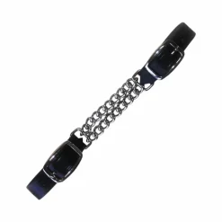 Accessoires De Mors*Metalab - Gourmette hackamor acier nickelé Noir