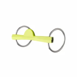 Mors Deux Anneaux*Metalab - Mors Flexi Soft droit demi-lune deux anneaux vert