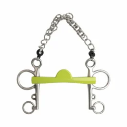 Sale - Mors pelham Flexi Soft droit demi-lune branches longues vert Mors Pelham