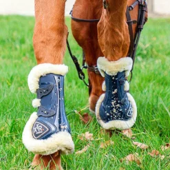 Cso|Guêtres Ouvertes Poneys*Norton - Guêtres cheval XTR à boutons mouton marine x2