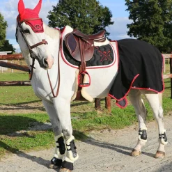Outlet - Guêtres cheval XTR mouton noir x2 Cso|Guêtres Ouvertes Poneys
