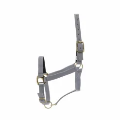 Licols Poneys|Licols En Nylon*Norton - Licol nylon doublé cuir gris clair