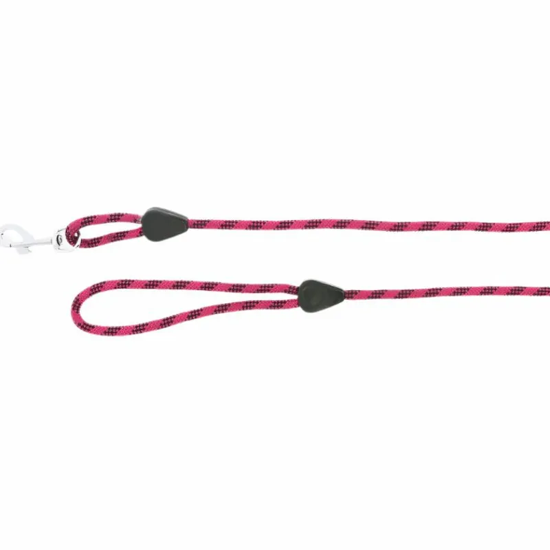 Longes Classiques*Norton - Longe corde avec poignée framboise/ noir Rose