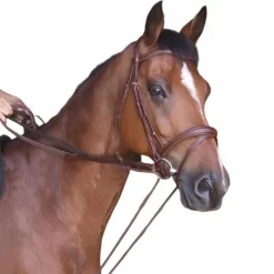 Rênes Allemandes*Norton - Rênes allemande cuir/corde havane