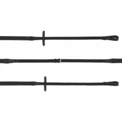 Rênes Et Arrêtoirs De Rênes*Norton Pro - Rênes caoutchouc noir