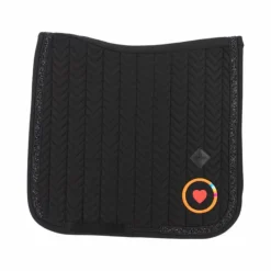 Dressage|Tapis De Selle*OHLALA - Tapis de dressage Glitter stone logo Noir
