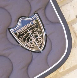 Tapis De Selle|Tapis Cso/ Mixtes*Paddock Sports - Tapis de selle origine écusson foncé Gris