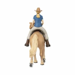 Figurines Papo*Papo - Cheval western et sa cavalière Beige