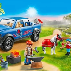 Discount - Maréchal-ferrant et véhicule Playmobil