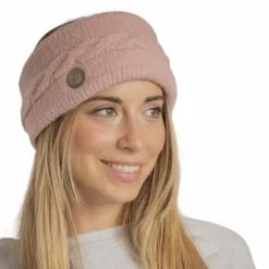 Bonnets/ Bandeaux*Pénélope - Bandeau Mel poudré Rose