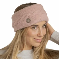 Bonnets/ Bandeaux*Pénélope - Bandeau Mel poudré Rose