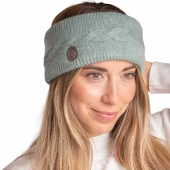 Hot - Bandeau tricoté femme Mel sauge Bonnets/ Bandeaux