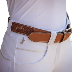 Ceintures*Pénélope - Ceinture femme Pearlog cognac/ caramel Marron