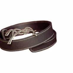 Ceintures*Pénélope - Ceinture femme Signature cuir perforé Noir