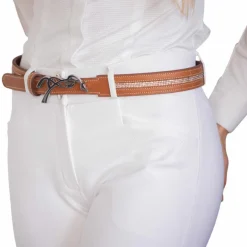 Ceintures*Pénélope - Ceinture signature Strass cognac Marron