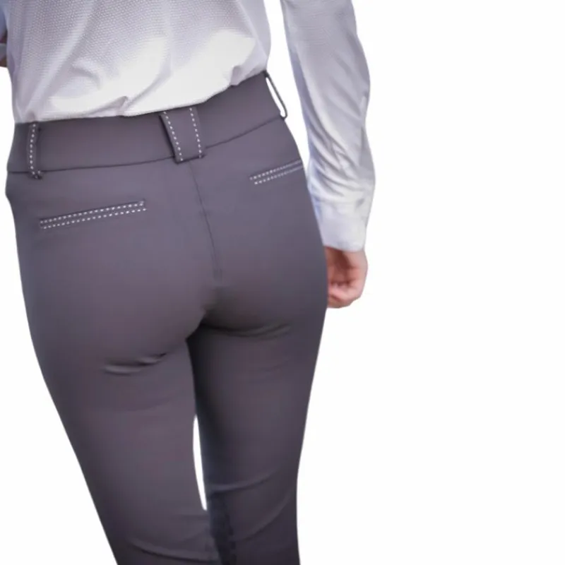 Pantalons D'Équitation*Pénélope - Pantalon d'équitation femme Rocky anthracite taille mi-haute Gris